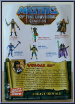 Wun-Dar from Masters of the Universe - Classics - Basic Series manufactured by Mattel [Back]