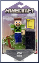 Steve (Bees Shirt) from Minecraft - Basic Series manufactured by Mattel [Front]