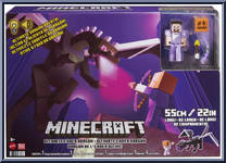Ultimate Ender Dragon / Steve (Purple) from Minecraft - Basic Series manufactured by Mattel [Front]
