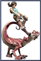 Lara vs Raptor from Mini Epics - Tomb Raider manufactured by Weta Workshop [Loose]