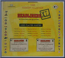 Barry Bonds / Mark McGwire from MLB Headliners - 1998 Season - XL manufactured by Corinthian [Back]