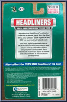 Mark McGwire from MLB Headliners - 1999 Season manufactured by Corinthian [Back]