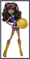 Clawdeen Wolf as Wonder Wolf from Monster High - Power Ghouls manufactured by Mattel [Loose]