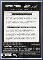 Paint It Black Fashion Pack from Monster High - Monster High x Wednesday manufactured by Mattel [Back]