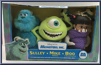 Sulley / Mike / Boo from Monsters, Inc - Plush manufactured by Hasbro [Front]