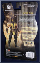 Scorpion (Bloody) from Mortal Kombat X - Series 1 manufactured by Mezco [Back]