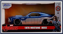 1970 Mustand Boss from Nano Hollywood Rides - Avengers manufactured by Jada Toys [Front]
