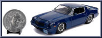 Billy's Chevy Camaro Z28 (with Collectible Coin) from Nano Hollywood Rides - Stranger Things manufactured by Jada Toys [Loose]