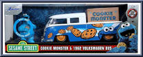 Cookie Monster & 1962 Volkswagen Bus from Nano Hollywood Rides - Sesame Street manufactured by Jada Toys [Front]