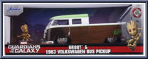 Groot & 1963 Volkswagen Bus Pickup from Nano Hollywood Rides - Guardians of the Galaxy manufactured by Jada Toys [Front]