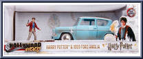 Harry Potter & 1959 Ford Anglia from Nano Hollywood Rides - Harry Potter manufactured by Jada Toys [Front]