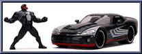 Venom & 2008 Dodge Viper from Nano Hollywood Rides - Spider-Man manufactured by Jada Toys [Loose]