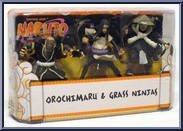 Orochimaru and Grass Ninjas from Naruto - 3" Figures manufactured by Mattel [Front]