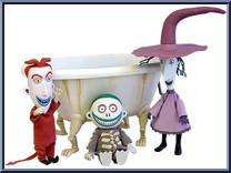 Lock, Shock, Barrel with Tub (10th Anniversary) from Nightmare Before Christmas - 16" Scale Figures manufactured by Jun Planning [Loose]