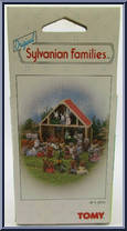 Bear (Blue Dress) from Original Sylvanian Families - Basic Series manufactured by Tomy [Back]