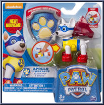 Apollo The Super Pup - Action Pup & Badge from Paw Patrol - Super Pups manufactured by Spinmaster [Front]