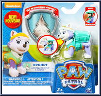 Everest from Paw Patrol - Action Pack Pup & Badge manufactured by Spinmaster [Front]