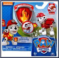 Rescue Marshall from Paw Patrol - Action Pack Pup & Badge manufactured by Spinmaster [Front]