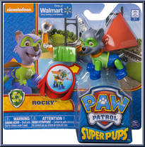 Rocky from Paw Patrol - Super Pups manufactured by Spinmaster [Front]