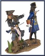Jack & Barbossa in Spanish Camp from Pirates of the Caribbean - On Stranger Tides - [6" Scale] - Movie Moments manufactured by Jakks Pacific [Loose]