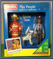 Fireman / Dog / Policewoman Action Figure
