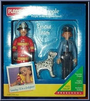 Fireman / Dog / Policewoman Action Figure