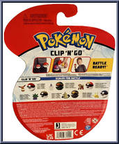 Growlithe Repeat Ball from Pokemon - Clip 'N' Go manufactured by Jazwares [Back]