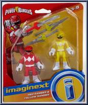 Red Ranger & Yellow Ranger from Power Rangers - Figure Packs manufactured by Fisher-Price [Front]