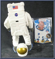 Lunar Module Pilot Alan Bean / Black Power Ranger from Power Rangers in Space - Heroes of Space manufactured by Bandai [Loose]