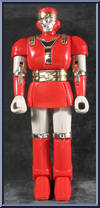 Red Battle Borg from Power Rangers Mighty Morphin - Battle Borgs manufactured by Bandai [Loose]