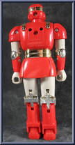 Red Battle Borg from Power Rangers Mighty Morphin - Battle Borgs manufactured by Bandai [Loose]
