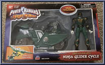 Green Samurai Ninja Glider Cycle from Power Rangers Ninja Storm - Cycles manufactured by Bandai [Front]