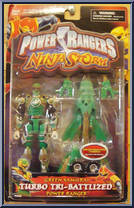 Green Samurai Turbo Tri-Battlized Power Ranger from Power Rangers Ninja Storm - Tri-Battlized manufactured by Bandai [Front]