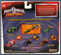 Morphin Racers With Launcher (Crimson Thunder) from Power Rangers Ninja Storm - Launchers manufactured by Bandai [Back]