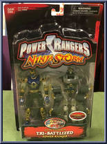 Navy Thunder Tri-Battlized Power Ranger from Power Rangers Ninja Storm - Tri-Battlized manufactured by Bandai [Front]