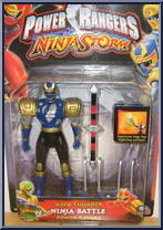 Navy Thunder Ninja Battle Power Ranger from Power Rangers Ninja Storm - Basic Series manufactured by Bandai [Front]