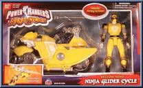 Yellow Wind Ninja Glider Cycle from Power Rangers Ninja Storm - Cycles manufactured by Bandai [Front]