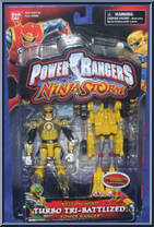 Yellow Wind Turbo Tri-Battlized Power Ranger from Power Rangers Ninja Storm - Tri-Battlized manufactured by Bandai [Front]