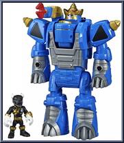 Black Ranger & Rhino Zord from Power Rangers - Basic Series manufactured by Playskool [Loose]