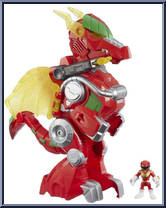 Red Ranger & Dragon Thunderzord from Power Rangers - Basic Series manufactured by Playskool [Loose]