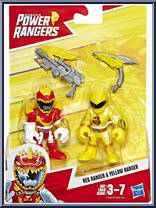 Red Ranger & Yellow Ranger from Power Rangers - Basic Series manufactured by Playskool [Front]