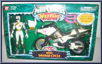 White Savage Cycle from Power Rangers Wild Force - Cycles manufactured by Bandai [Front]