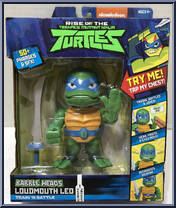 Loudmouth Leo (Train 'N Battle) from Rise of the Teenage Mutant Ninja Turtles - Babble Heads manufactured by Playmates [Front]