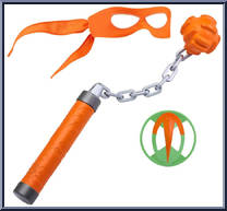 Michelangelo from Rise of the Teenage Mutant Ninja Turtles - Ninja Gear manufactured by Playmates [Loose]