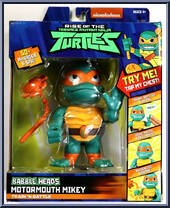 Motormouth Mikey (Train 'N Battle) from Rise of the Teenage Mutant Ninja Turtles - Babble Heads manufactured by Playmates [Front]