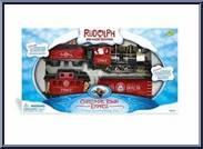Christmas Town Express (Red Train, White Box) (4Ft) from Rudolph - Interactive Toys manufactured by Forever Fun [Front]