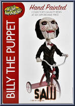 Billy the Puppet (Tricycle) from Saw - Head Knockers manufactured by Neca [Front]