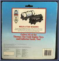 Milk & Tar Wagons from Shining Time Station - Basic Series manufactured by ERTL [Back]