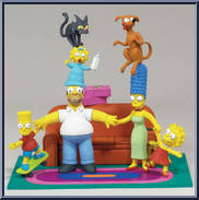 Family Couch Gag (Homer / Marge / Bart / Maggie / Lisa) from Simpsons - Box Sets manufactured by McFarlane [Loose]