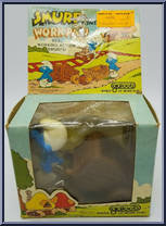 Pull Cart from Smurfs - Work Pals manufactured by Galoob [Front]
